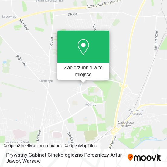 Mapa Prywatny Gabinet Ginekologiczno Położniczy Artur Jawor