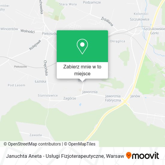 Mapa Januchta Aneta - Usługi Fizjoterapeutyczne