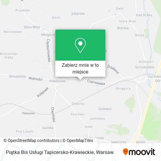 Mapa Piątka Bis Usługi Tapicersko-Krawieckie