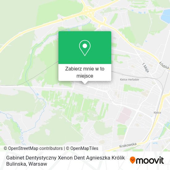 Mapa Gabinet Dentystyczny Xenon Dent Agnieszka Królik Bulinska