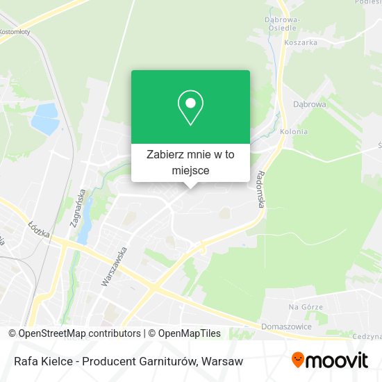 Mapa Rafa Kielce - Producent Garniturów