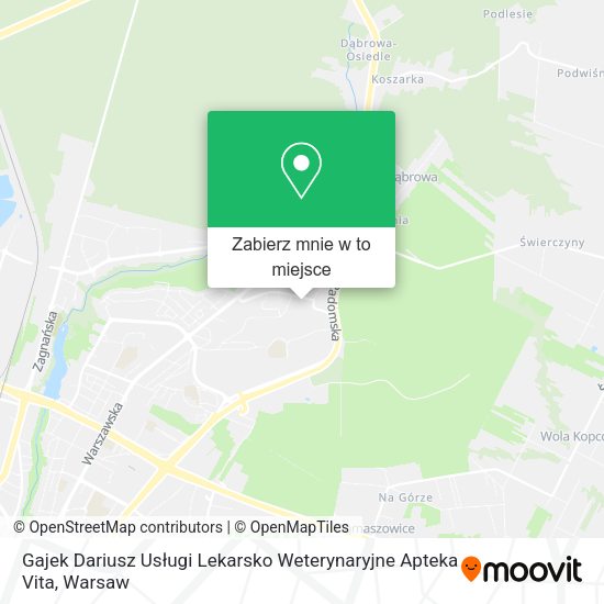 Mapa Gajek Dariusz Usługi Lekarsko Weterynaryjne Apteka Vita