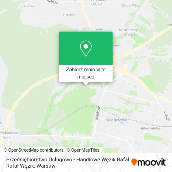 Mapa Przedsiębiorstwo Usługowo - Handlowe Węzik Rafał Rafał Węzik