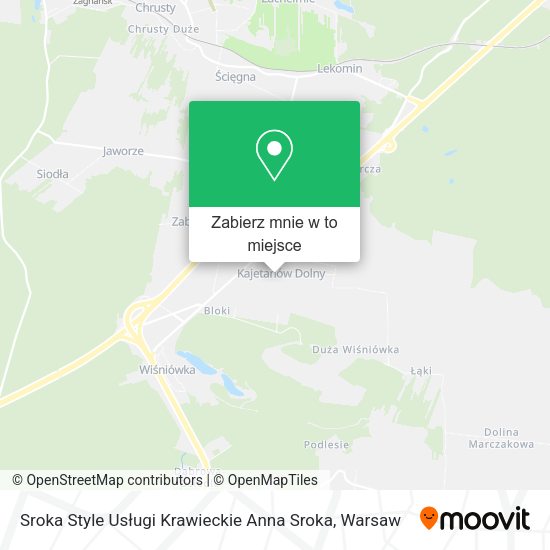 Mapa Sroka Style Usługi Krawieckie Anna Sroka