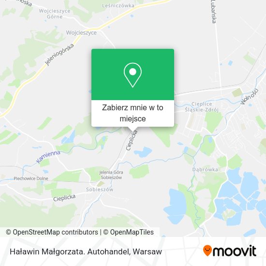 Mapa Haławin Małgorzata. Autohandel