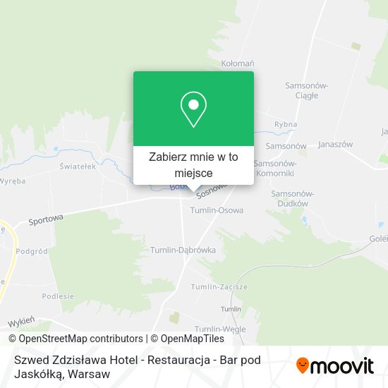 Mapa Szwed Zdzisława Hotel - Restauracja - Bar pod Jaskółką