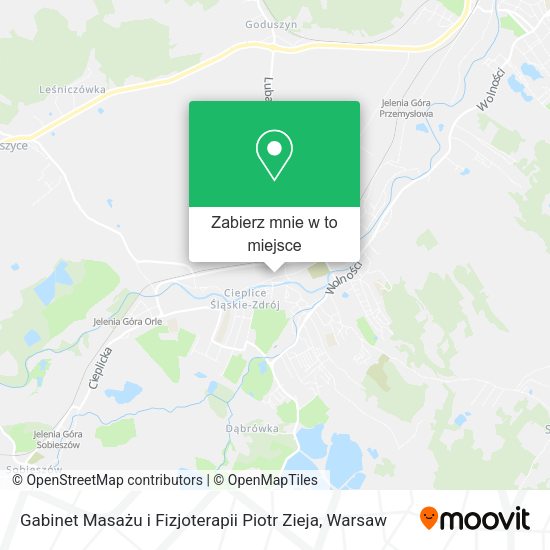 Mapa Gabinet Masażu i Fizjoterapii Piotr Zieja