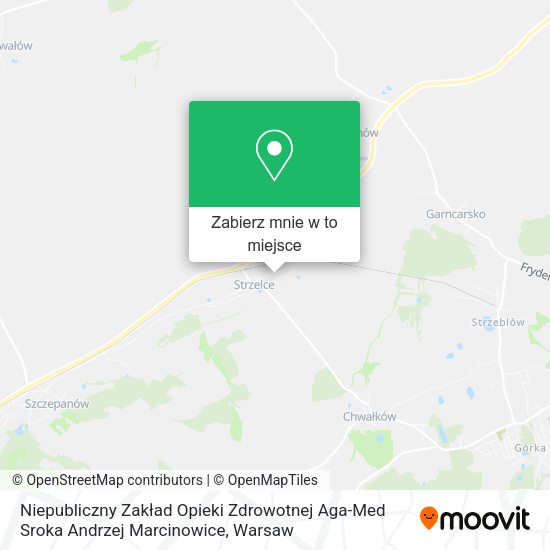 Mapa Niepubliczny Zakład Opieki Zdrowotnej Aga-Med Sroka Andrzej Marcinowice