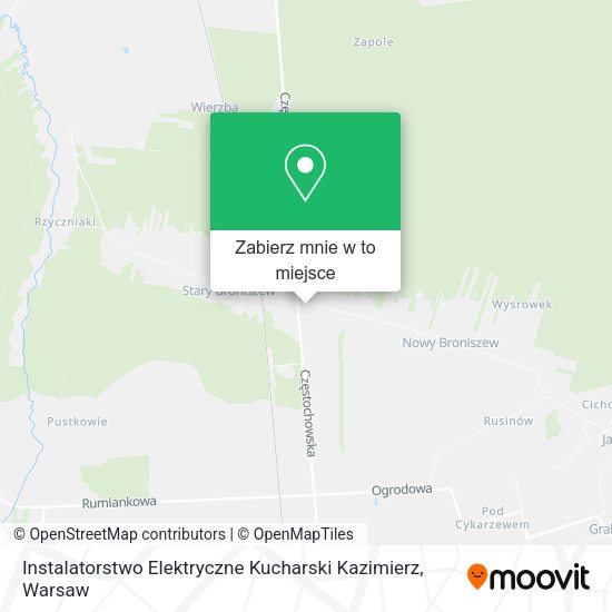 Mapa Instalatorstwo Elektryczne Kucharski Kazimierz