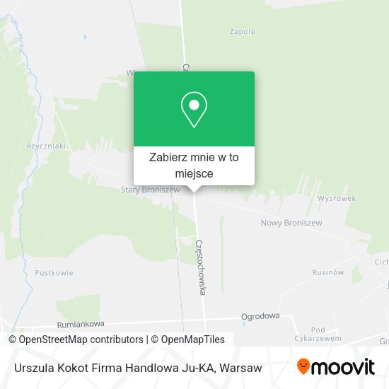 Mapa Urszula Kokot Firma Handlowa Ju-KA