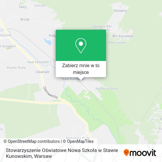 Mapa Stowarzyszenie Oświatowe Nowa Szkoła w Stawie Kunowskim