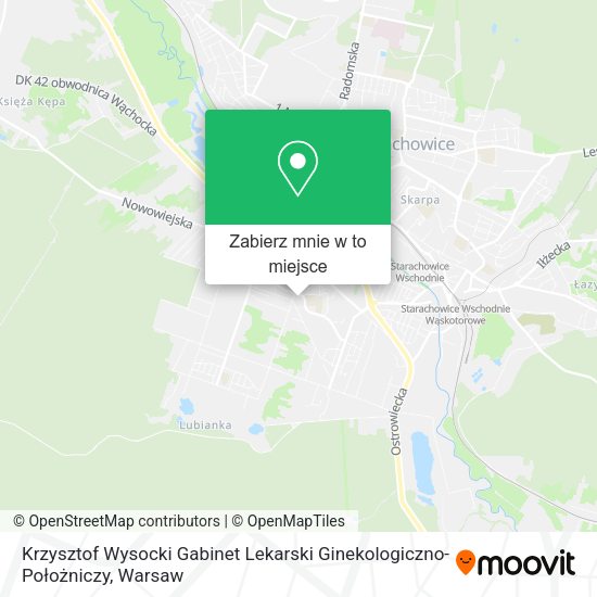 Mapa Krzysztof Wysocki Gabinet Lekarski Ginekologiczno-Położniczy