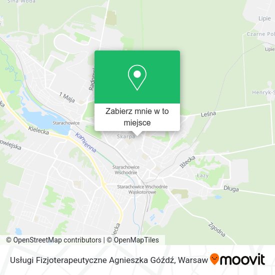 Mapa Usługi Fizjoterapeutyczne Agnieszka Góźdź