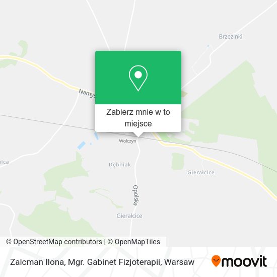 Mapa Zalcman Ilona, Mgr. Gabinet Fizjoterapii