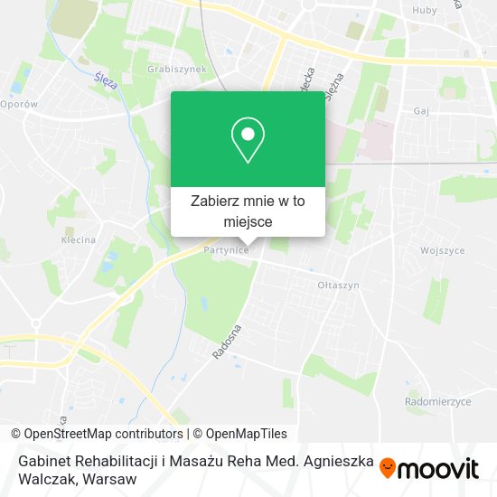 Mapa Gabinet Rehabilitacji i Masażu Reha Med. Agnieszka Walczak