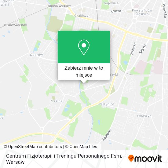 Mapa Centrum Fizjoterapii i Treningu Personalnego Fsm