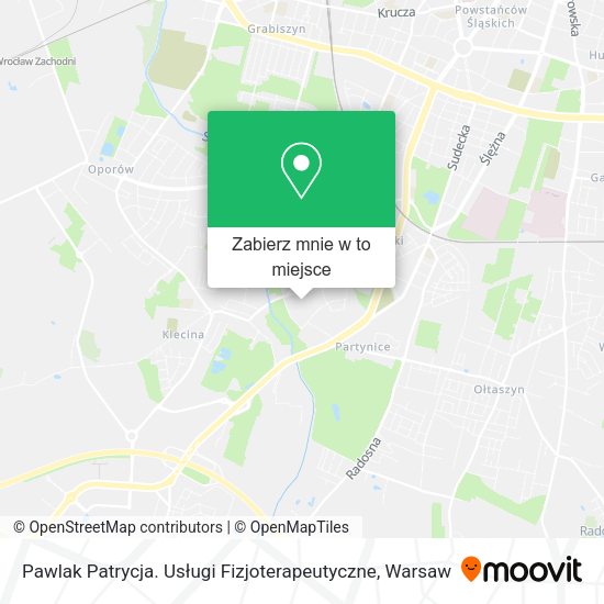 Mapa Pawlak Patrycja. Usługi Fizjoterapeutyczne