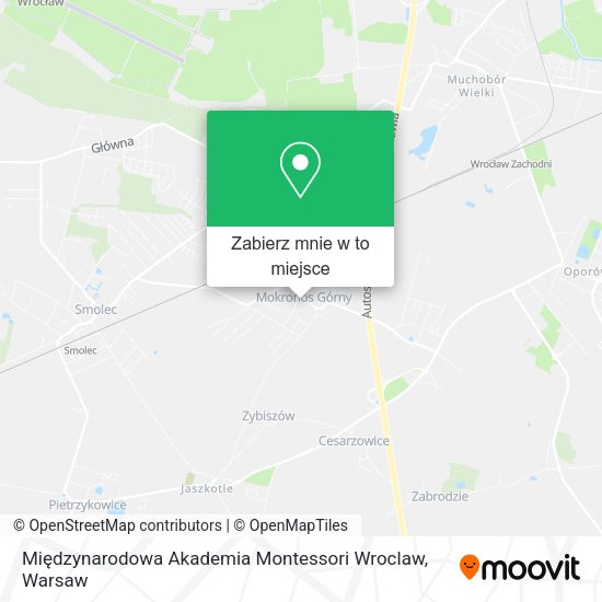 Mapa Międzynarodowa Akademia Montessori Wroclaw