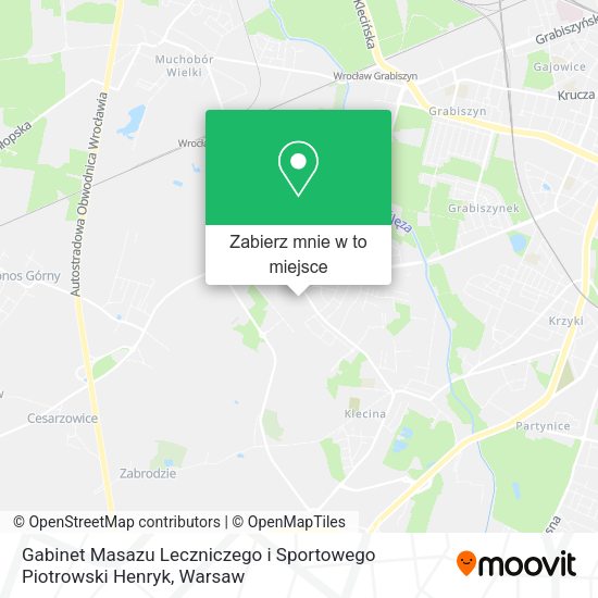 Mapa Gabinet Masazu Leczniczego i Sportowego Piotrowski Henryk