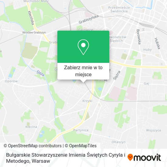 Mapa Bułgarskie Stowarzyszenie Imienia Świętych Cyryla i Metodego