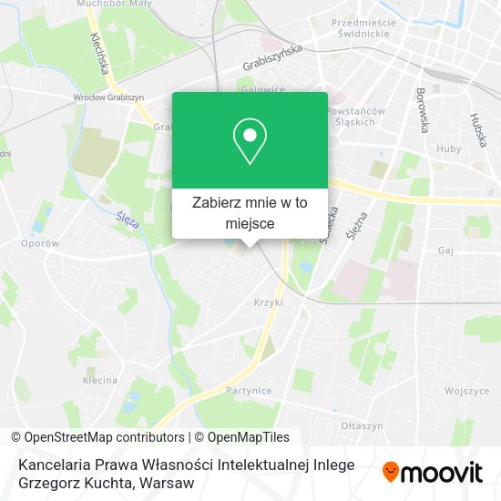 Mapa Kancelaria Prawa Własności Intelektualnej Inlege Grzegorz Kuchta