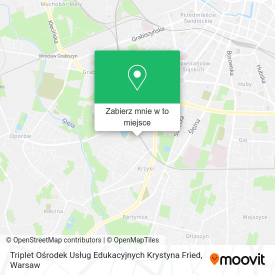 Mapa Triplet Ośrodek Usług Edukacyjnych Krystyna Fried