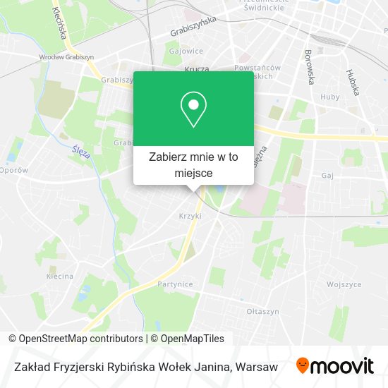 Mapa Zakład Fryzjerski Rybińska Wołek Janina