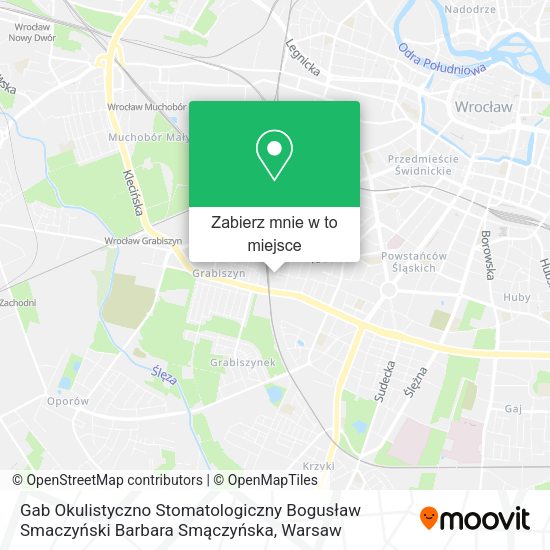 Mapa Gab Okulistyczno Stomatologiczny Bogusław Smaczyński Barbara Smączyńska