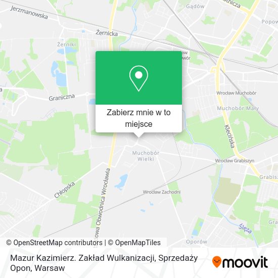 Mapa Mazur Kazimierz. Zakład Wulkanizacji, Sprzedaży Opon