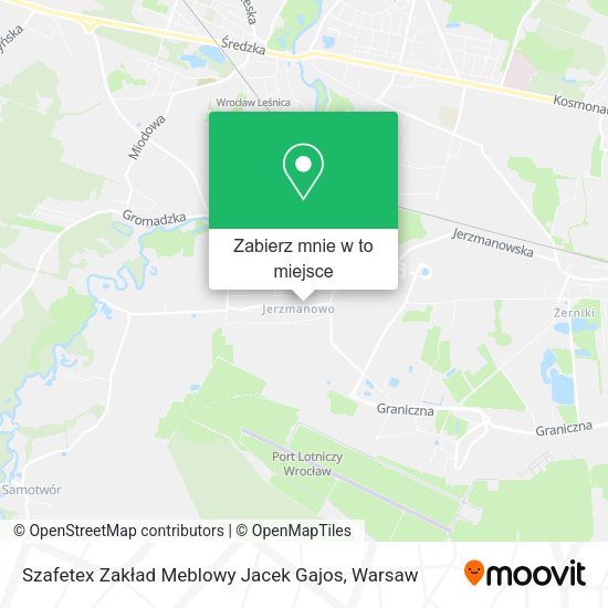 Mapa Szafetex Zakład Meblowy Jacek Gajos