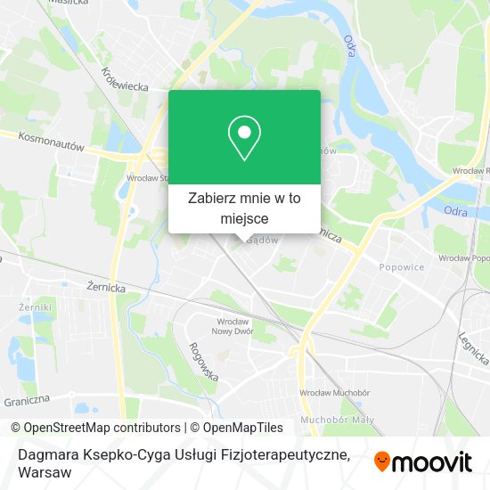 Mapa Dagmara Ksepko-Cyga Usługi Fizjoterapeutyczne