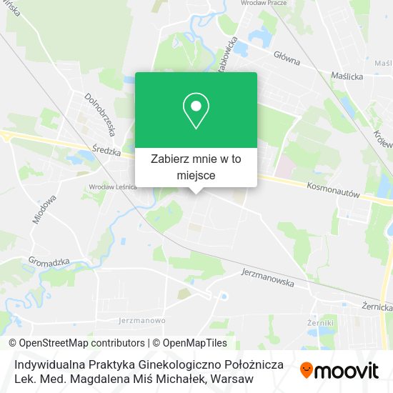 Mapa Indywidualna Praktyka Ginekologiczno Położnicza Lek. Med. Magdalena Miś Michałek