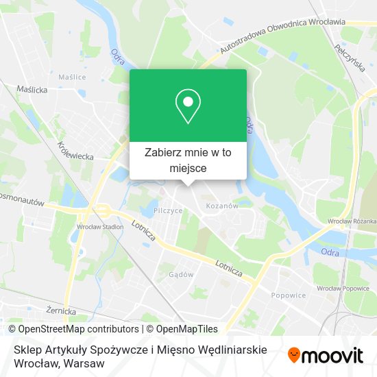 Mapa Sklep Artykuły Spożywcze i Mięsno Wędliniarskie Wrocław