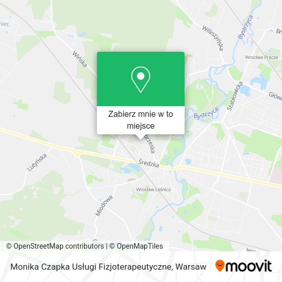 Mapa Monika Czapka Usługi Fizjoterapeutyczne