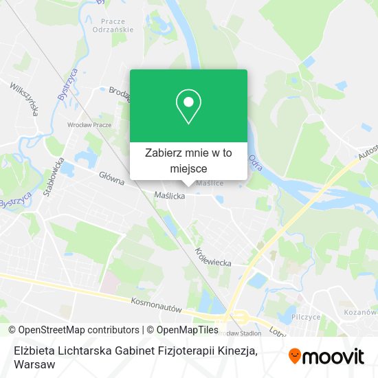 Mapa Elżbieta Lichtarska Gabinet Fizjoterapii Kinezja