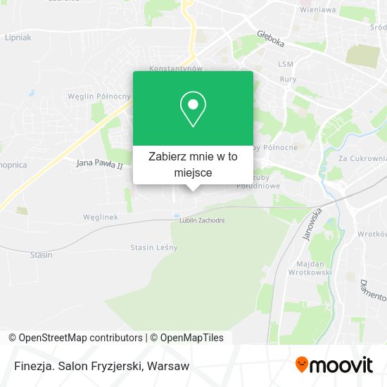 Mapa Finezja. Salon Fryzjerski