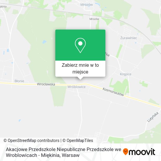 Mapa Akacjowe Przedszkole Niepubliczne Przedszkole we Wroblowicach - Miękinia