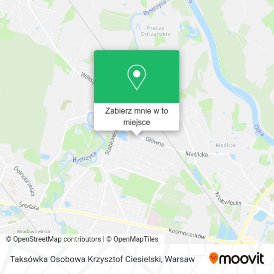 Mapa Taksówka Osobowa Krzysztof Ciesielski