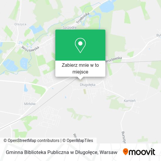 Mapa Gminna Biblioteka Publiczna w Długołęce