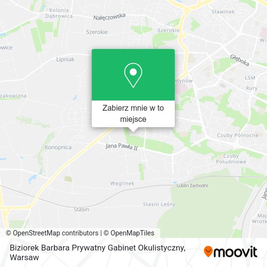 Mapa Biziorek Barbara Prywatny Gabinet Okulistyczny