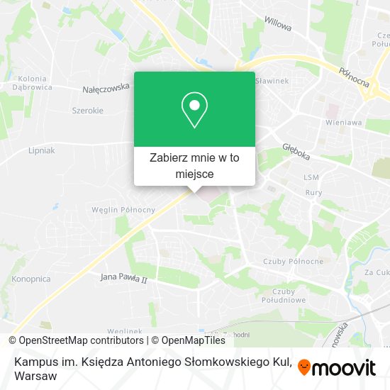 Mapa Kampus im. Księdza Antoniego Słomkowskiego Kul