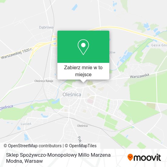 Mapa Sklep Spożywczo-Monopolowy Millo Marzena Modna