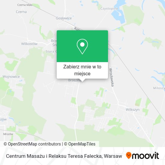 Mapa Centrum Masażu i Relaksu Teresa Falecka