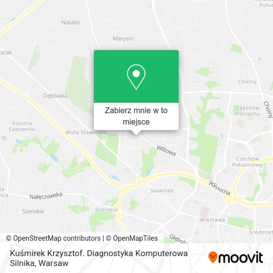 Mapa Kuśmirek Krzysztof. Diagnostyka Komputerowa Silnika