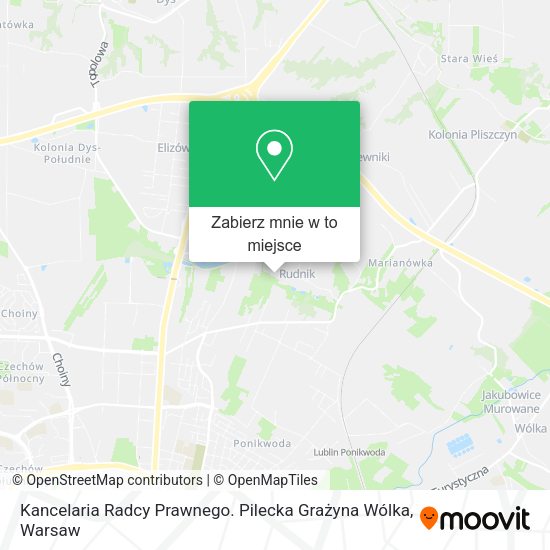 Mapa Kancelaria Radcy Prawnego. Pilecka Grażyna Wólka