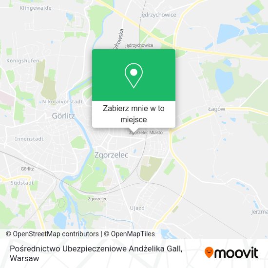 Mapa Pośrednictwo Ubezpieczeniowe Andżelika Gall