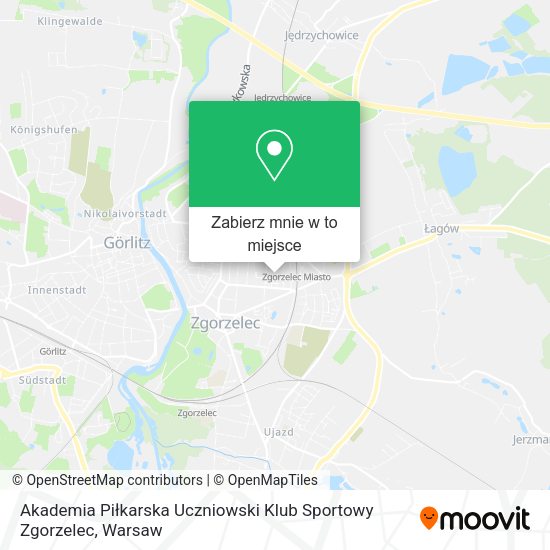 Mapa Akademia Piłkarska Uczniowski Klub Sportowy Zgorzelec