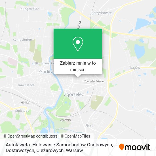 Mapa Autolaweta. Holowanie Samochodów Osobowych, Dostawczych, Ciężarowych