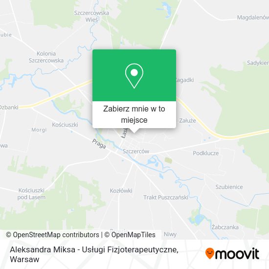 Mapa Aleksandra Miksa - Usługi Fizjoterapeutyczne