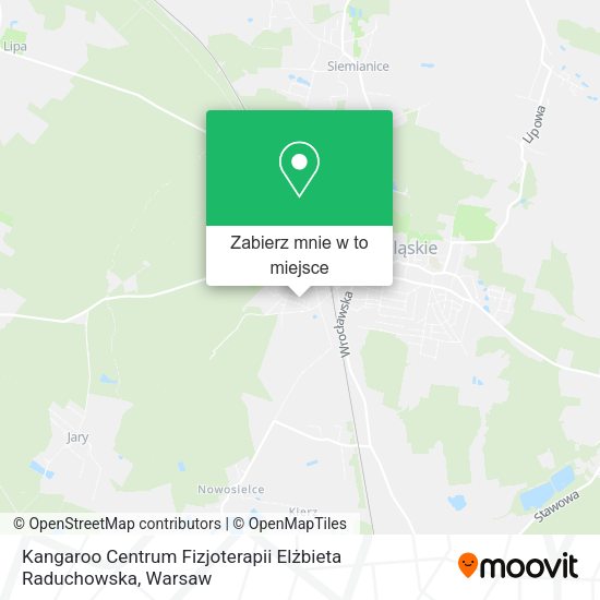 Mapa Kangaroo Centrum Fizjoterapii Elżbieta Raduchowska